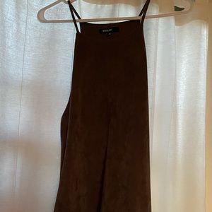 Gray Suede Mini Dress